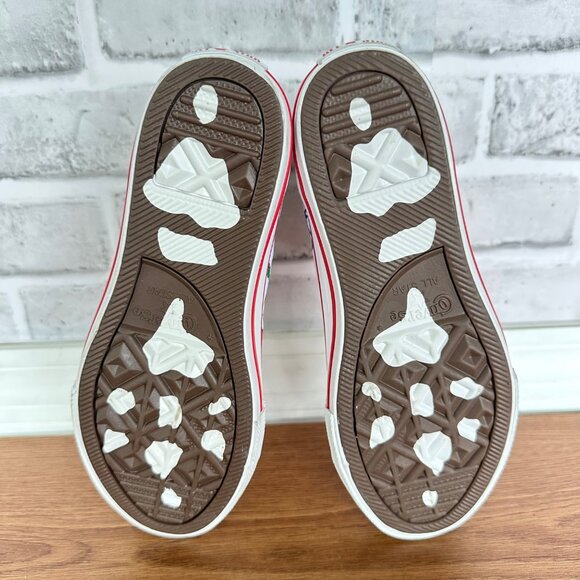 CONVERSE ALL STAR CTAS HI Dinosaur 2 Kids Shoes Canvas White Red Sneaker 663636C - Picture 6 of 13